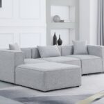 Cube 108" Fabric Upholstered 4pc Modular Sectional