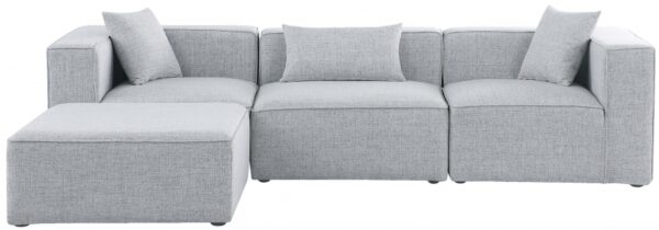 Cube 108" Fabric Upholstered 4pc Modular Sectional