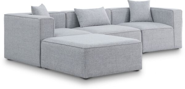 Cube 108" Fabric Upholstered 4pc Modular Sectional