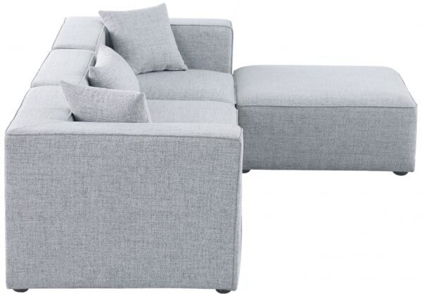 Cube 108" Fabric Upholstered 4pc Modular Sectional