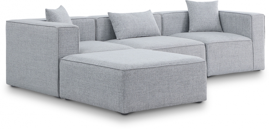 Cube 108" Fabric Upholstered 4pc Modular Sectional