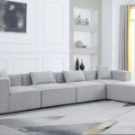 Cube 144" Fabric Upholstered 5pc Modular Sectional