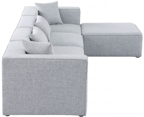 Cube 144" Fabric Upholstered 5pc Modular Sectional