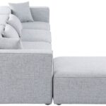 Cube 144" Fabric Upholstered 5pc Modular Sectional