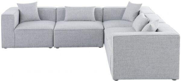 Cube 108" Fabric Upholstered 5pc Modular Sectional