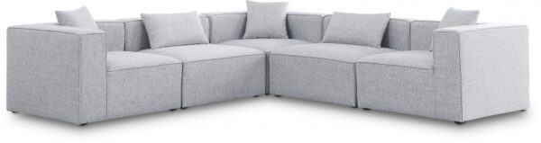 Cube 108" Fabric Upholstered 5pc Modular Sectional