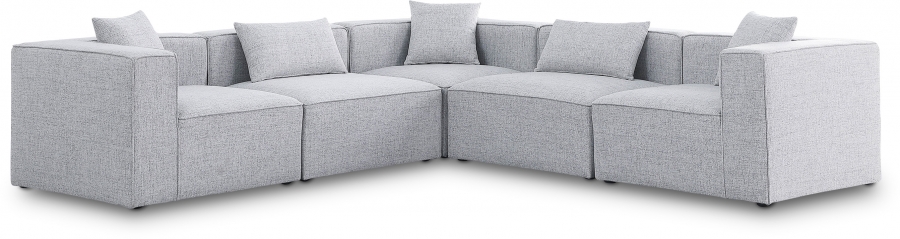 Cube 108" Fabric Upholstered 5pc Modular Sectional