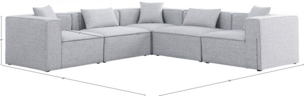 Cube 108" Fabric Upholstered 5pc Modular Sectional