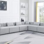 Cube 108" Fabric Upholstered 6pc Modular Sectional