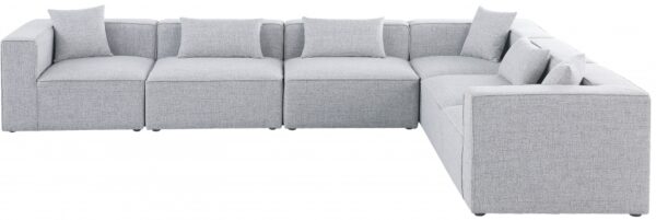 Cube 108" Fabric Upholstered 6pc Modular Sectional