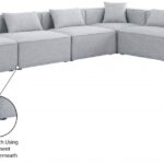 Cube 108" Fabric Upholstered 6pc Modular Sectional