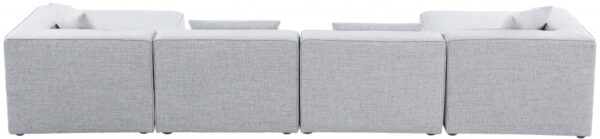 Cube 144" Fabric Upholstered 6pc Modular Sectional