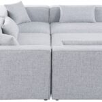 Cube 108" Fabric Upholstered 6pc Modular Sectional