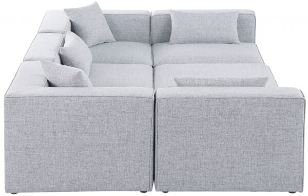 Cube 108" Fabric Upholstered 6pc Modular Sectional