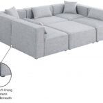 Cube 108" Fabric Upholstered 6pc Modular Sectional