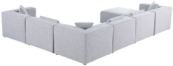 Cube 144" Fabric Upholstered 7pc Modular Sectional