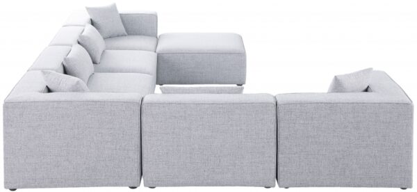 Cube 144" Fabric Upholstered 7pc Modular Sectional