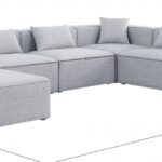 Cube 144" Fabric Upholstered 7pc Modular Sectional