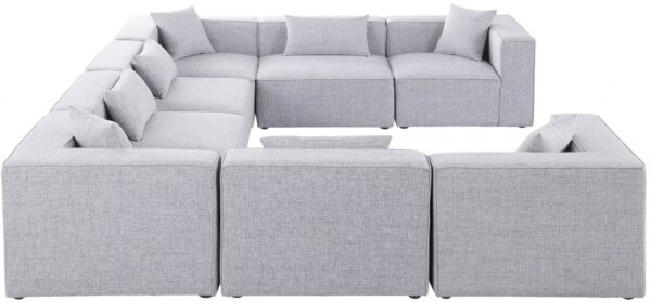 Cube 144" Fabric Upholstered 8pc Modular Sectional