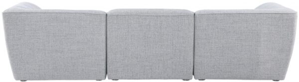 Miramar 109" Linen Textured Fabric Upholstered 3pc. Modular Sofa