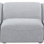 Miramar 109" Linen Textured Fabric Upholstered 3pc. Modular Sofa