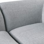 Miramar 132" Linen Textured Fabric Upholstered 4pc. Armless Modular Sofa
