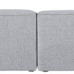 Miramar 142" Linen Textured Fabric Upholstered 4pc. Modular Sofa
