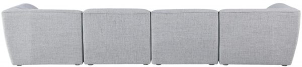 Miramar 142" Linen Textured Fabric Upholstered 4pc. Modular Sofa