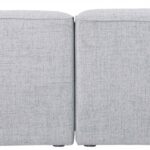 Miramar 66" Linen Textured Fabric Upholstered 2pc. Armless Modular Loveseat