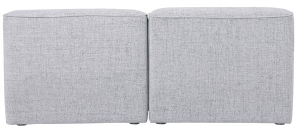 Miramar 66" Linen Textured Fabric Upholstered 2pc. Armless Modular Loveseat