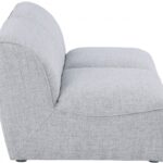 Miramar 66" Linen Textured Fabric Upholstered 2pc. Armless Modular Loveseat