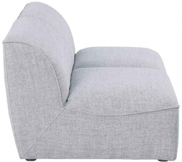 Miramar 66" Linen Textured Fabric Upholstered 2pc. Armless Modular Loveseat