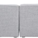 Miramar 76" Linen Textured Fabric Upholstered 2pc. Modular Loveseat