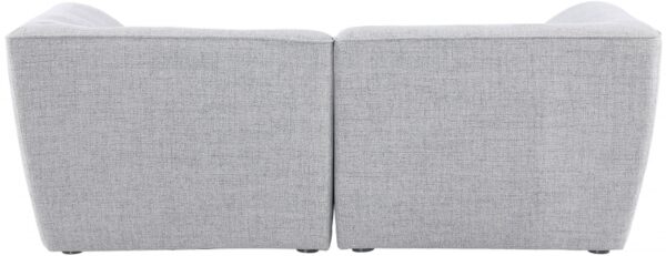 Miramar 76" Linen Textured Fabric Upholstered 2pc. Modular Loveseat