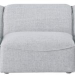 Miramar 99" Linen Textured Fabric Upholstered 3pc. Armless Modular Sofa