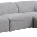 Miramar 109" Linen Textured Fabric Upholstered 4pc. Modular Sectional
