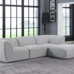 Miramar 109" Linen Textured Fabric Upholstered 4pc. Modular Sectional