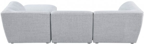Miramar 109" Linen Textured Fabric Upholstered 4pc. Modular Sectional