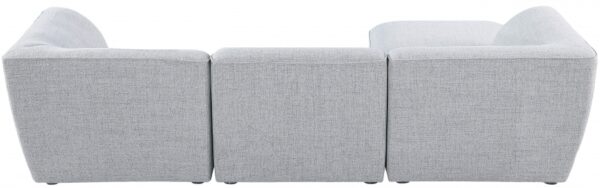 Miramar 109" Linen Textured Fabric Upholstered 4pc. Modular Sectional