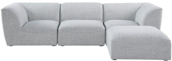 Miramar 109" Linen Textured Fabric Upholstered 4pc. Modular Sectional