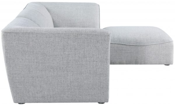Miramar 109" Linen Textured Fabric Upholstered 4pc. Modular Sectional