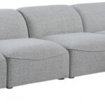 Miramar 142" Linen Textured Fabric Upholstered 5pc. Modular Sectional