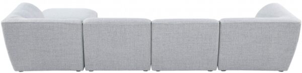 Miramar 142" Linen Textured Fabric Upholstered 5pc. Modular Sectional