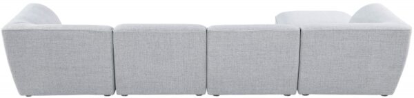 Miramar 142" Linen Textured Fabric Upholstered 5pc. Modular Sectional