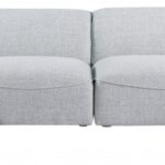 Miramar 142" Linen Textured Fabric Upholstered 5pc. Modular Sectional