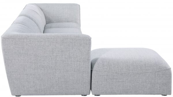 Miramar 142" Linen Textured Fabric Upholstered 5pc. Modular Sectional