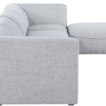 Miramar 142" Linen Textured Fabric Upholstered 5pc. Modular Sectional
