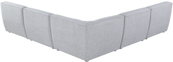 Miramar 104" Linen Textured Fabric Upholstered 5pc. Modular Sectional