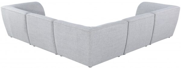 Miramar 109" Linen Textured Fabric Upholstered 5pc. Modular Sectional