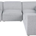 Miramar 109" Linen Textured Fabric Upholstered 5pc. Modular Sectional
